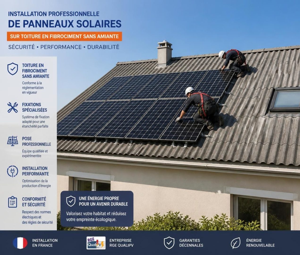découvrez si l'installation de panneaux solaires est possible sur un toit en fibrociment sans amiante, les précautions à prendre et les solutions adaptées pour un projet sûr et efficace.