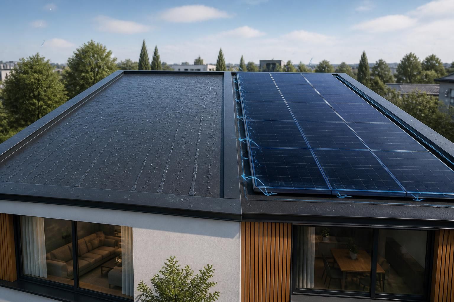 découvrez l'impact des panneaux solaires en surimposition et intégrés au bâti sur l'étanchéité de votre bâtiment, pour un choix éclairé et durable.