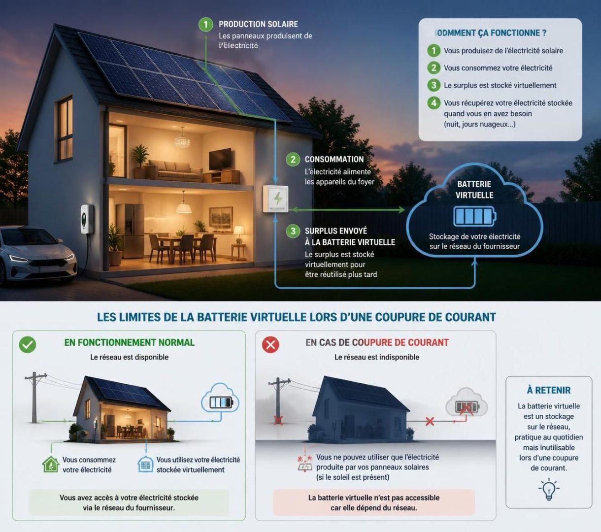 découvrez si une batterie virtuelle assure une protection fiable en cas de coupure de courant et comment garantir votre sécurité énergétique.
