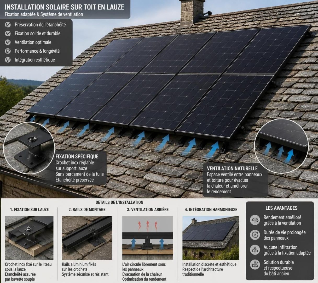 découvrez les contraintes techniques et réglementaires essentielles pour installer des panneaux solaires sur un toit en lauze, afin d'optimiser votre projet d'énergie solaire en toute conformité.