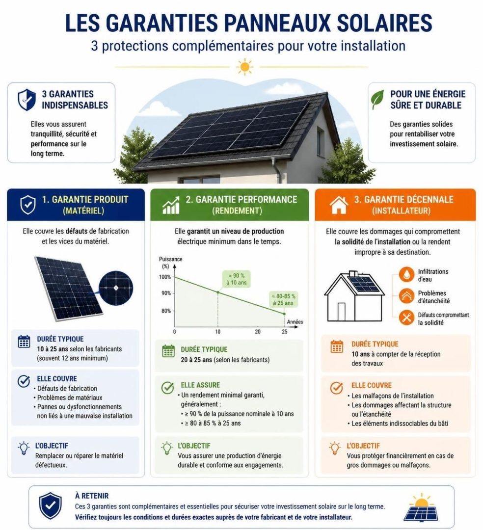 découvrez ce que couvre exactement la garantie décennale pour vos panneaux solaires et comment elle protège votre installation contre les éventuels défauts pendant 10 ans.